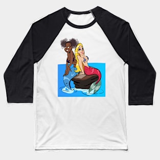 2 Cute Mermaids Baseball T-Shirt